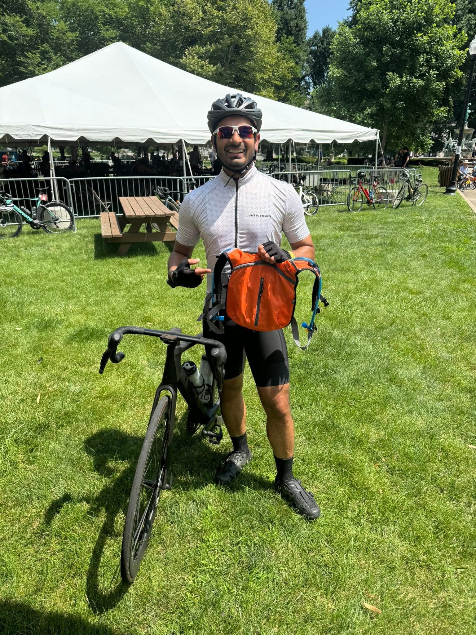 QHR user at cycling event